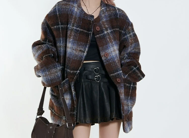 

Новое высококачественное клетчатое пальто на осень и зиму 2025 года с хлопковой клипсой и толстой хлопковой курткой в стиле ретро