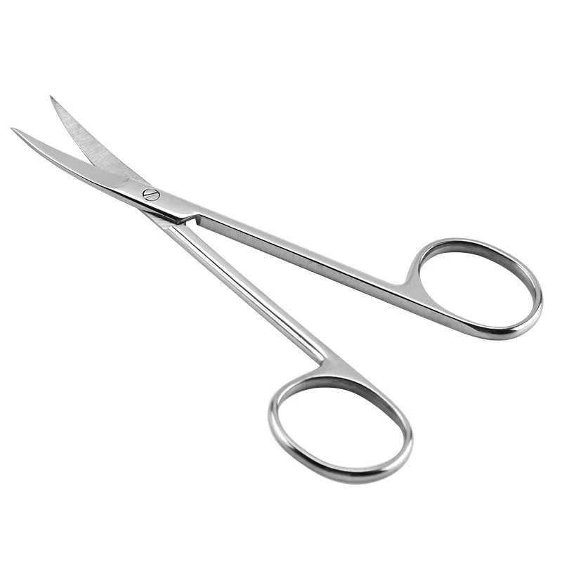 10cm/11.5cm/13cm/14cm/16 cm Animal Veterinary Vet Medical Stainless Steel Surgical Scissors Straight curved Tip Haircut Scissors image 2