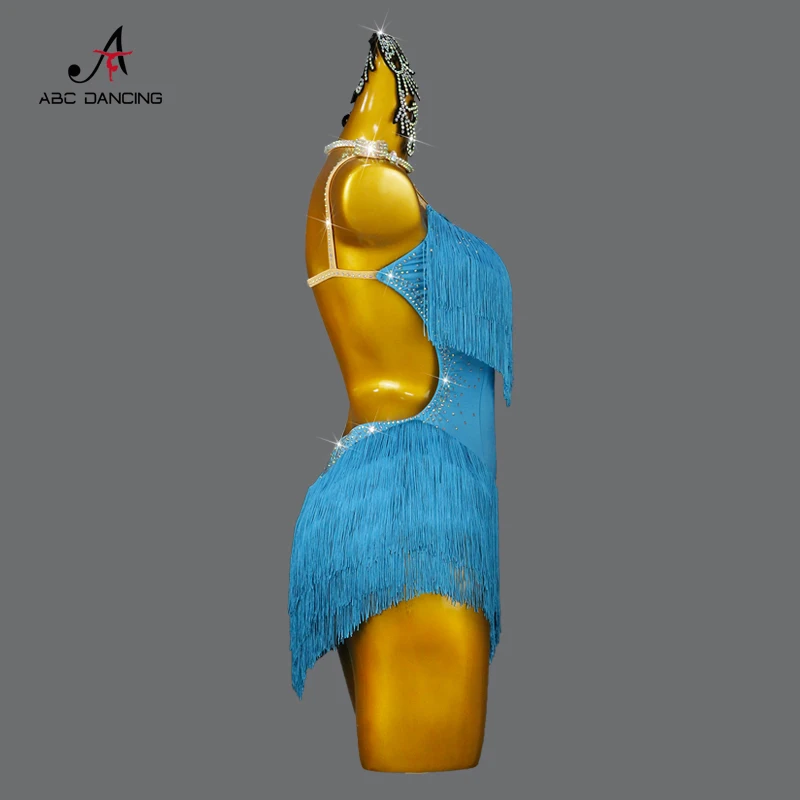 Vestido de baile latino, nuevo traje de fiesta, Ropa de baile para mujer, falda de noche con flecos, ropa de práctica para mujer, disfraz de competición de graduación para chico