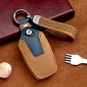 Weiches Leder -TPU -Gehäuse des Autos, Deckung für Toyota Chr Hilux, Fortuner, Land Cruiser, 200, Camry, Corolla, Crown, RAV4, Highland 10 Hauptverkaufsschlüsselabdeckung Hilux Leder - №5