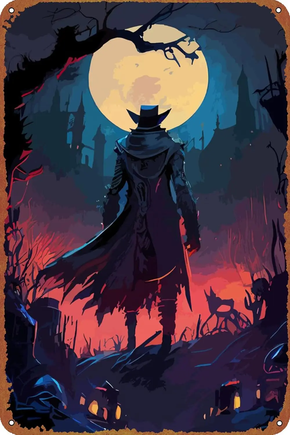 Bloodborne game Game Poster Metal Sign Tin Metal Retro Wall Decor for Home,Street,Gate,Bars,Club 1pc sign sign