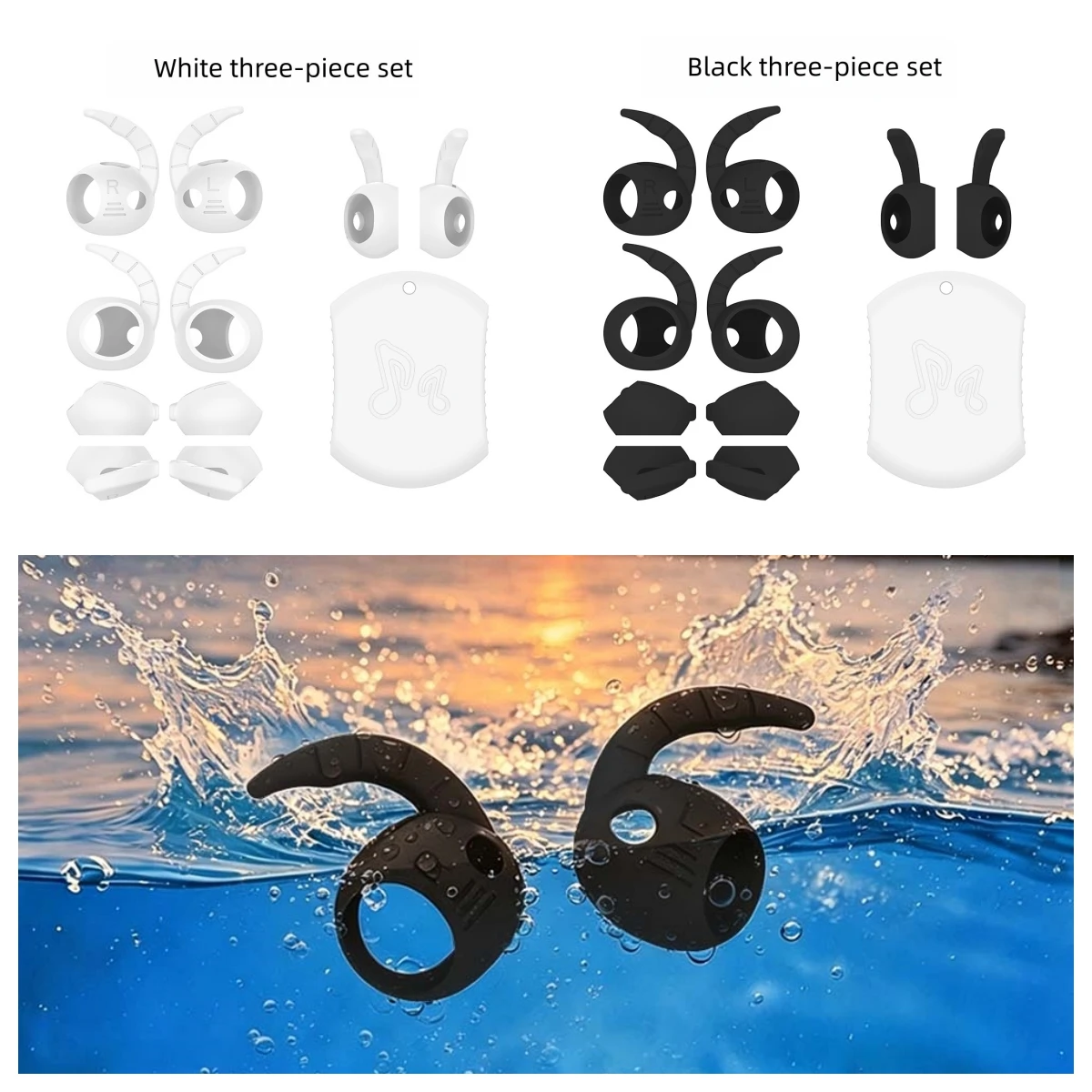 

Three-piece Set Anti-slip Earbuds Covers, for Samsung Galaxy Buds 4 Pro Earbuds Silicone Anti-Slip Ear Hooks