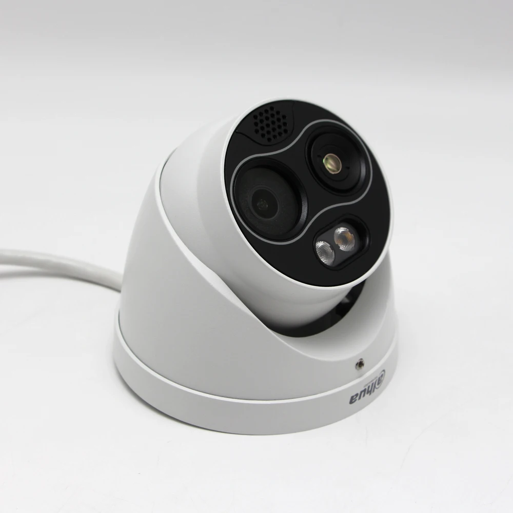 Original Dahua TPC-DF1241-B2F2-DW-S8, TPC-DF1241-S8 Eureka Series 4MP POE IP67 Thermal Network Mini Hybrid Eyeball Camera