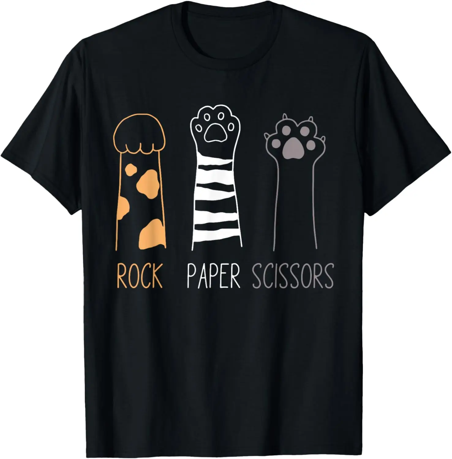 

Rock Paper Scissors Cat Paws Cute Cat Paws Design T-Shirt