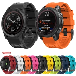 Outdoor Sports Silicone Strap For Garmin Tactix 7 Pro Band For Quatix 7 7X 6 5 3 Bracelet 22 26mm Quick Fit Wristband Accessorie