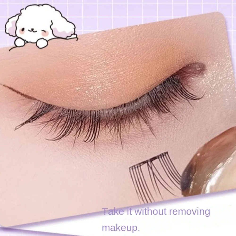 Cílios individuais mistos segmentados, asas oblíquas, grande capacidade, cachos c, cílios postiços, faça você mesmo, extensões de cílios de longa duração