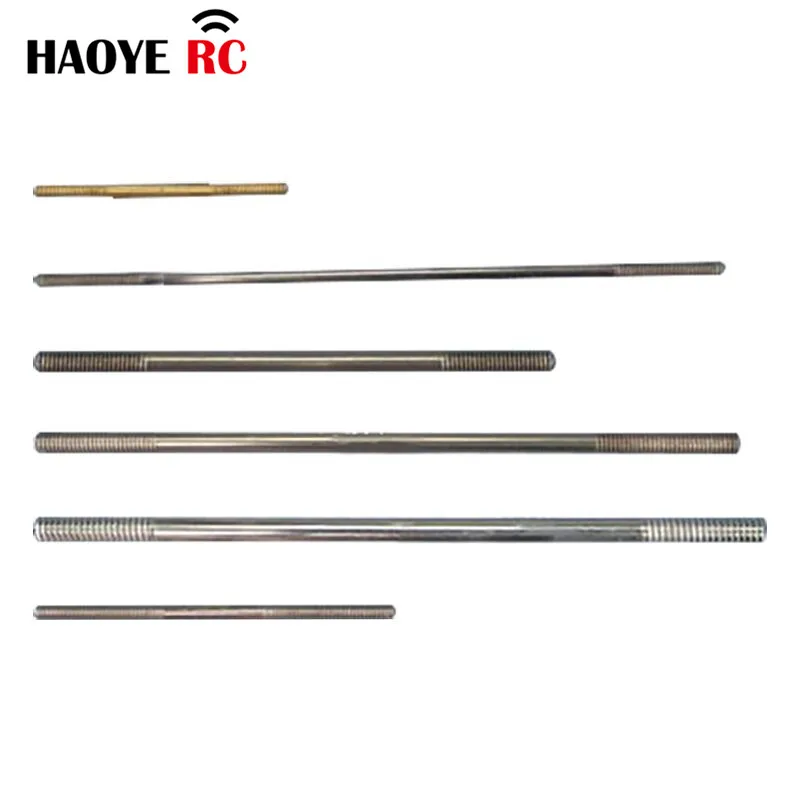 Haoye 5pcs M2/M3/M4 Stainless Steel Threaded Tie Push Rod  Servo Linkage Shaft Pull For RC Airplane Model Parts Accessory