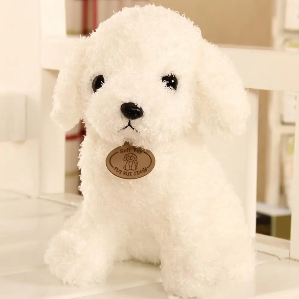 Ornamen anak anjing Teddy, anjing lucu indah boneka anjing hewan anak anjing Dekorasi Rumah hadiah ulang tahun