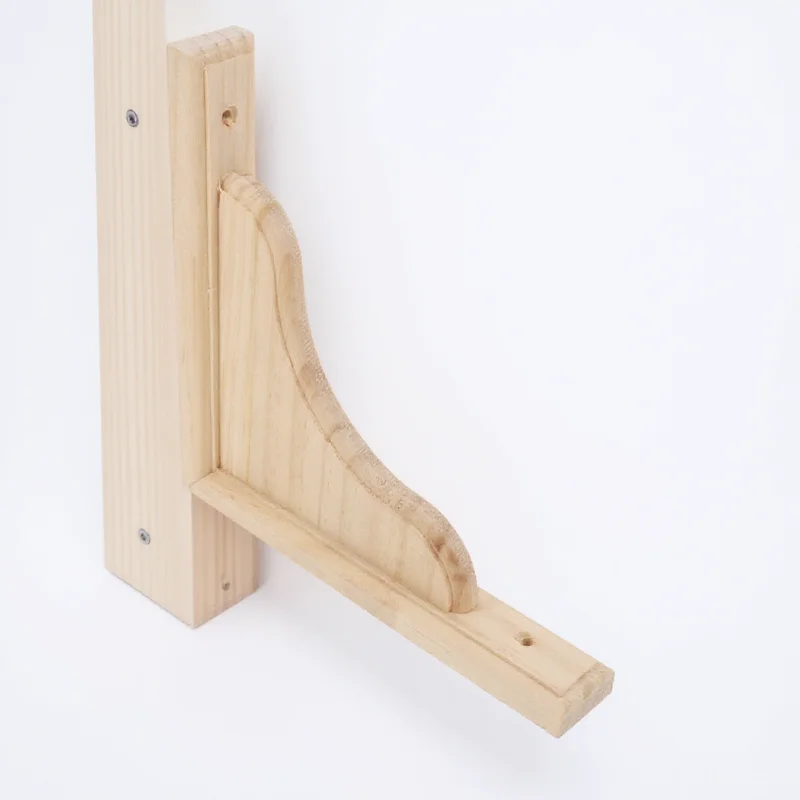 

Firm Solid Wood Triangular Brackets Corner Support Rack Decorative Wooden Floating Support Mounted Corner Brackets