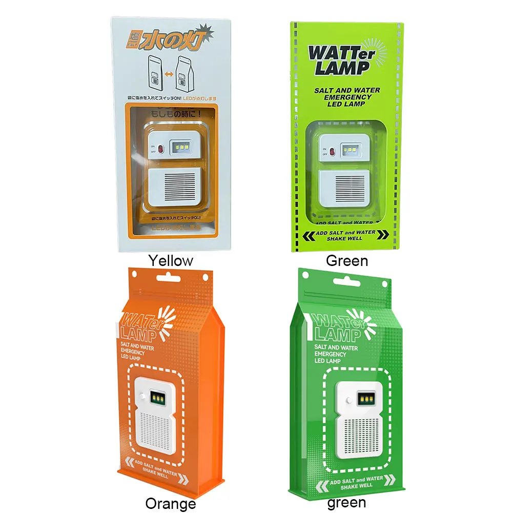

LED Salt Water Emergency Lamp Waterproof Portable Camping Emergency Lamp Reusable Travel Supplies for Night Fishing Equipment