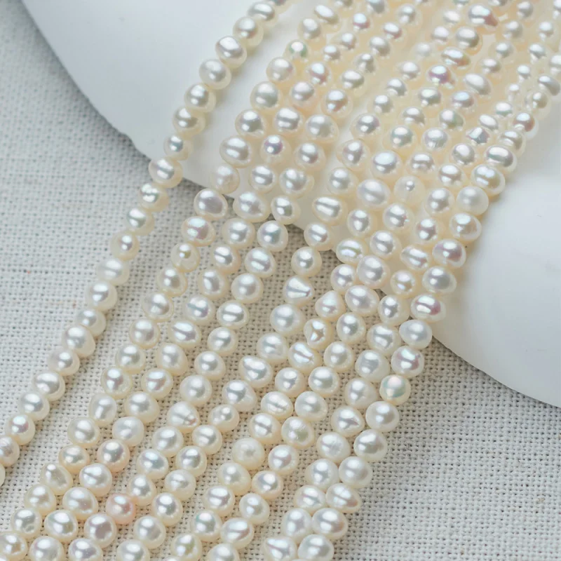 

2-4mm punch-hole natural freshwater necklace pearl bracelet beaded jewelry accessories