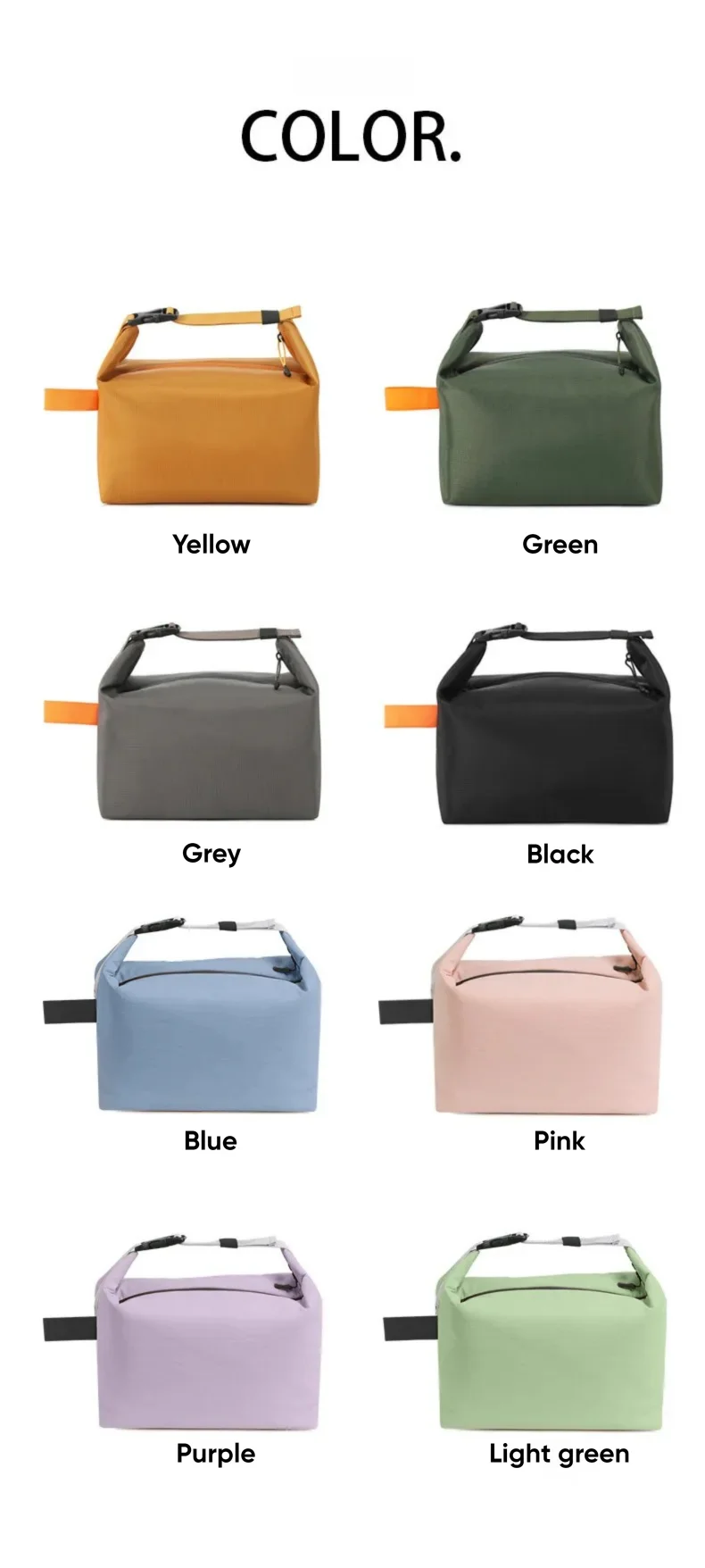 Tragbare Lunchtasche für Damen, isoliert, Thermo-Lunchbox, Kühler, Handtasche, Lebensmitteltasche, Träger für Büro, Schule, Reisen, Picknick – Detail 8