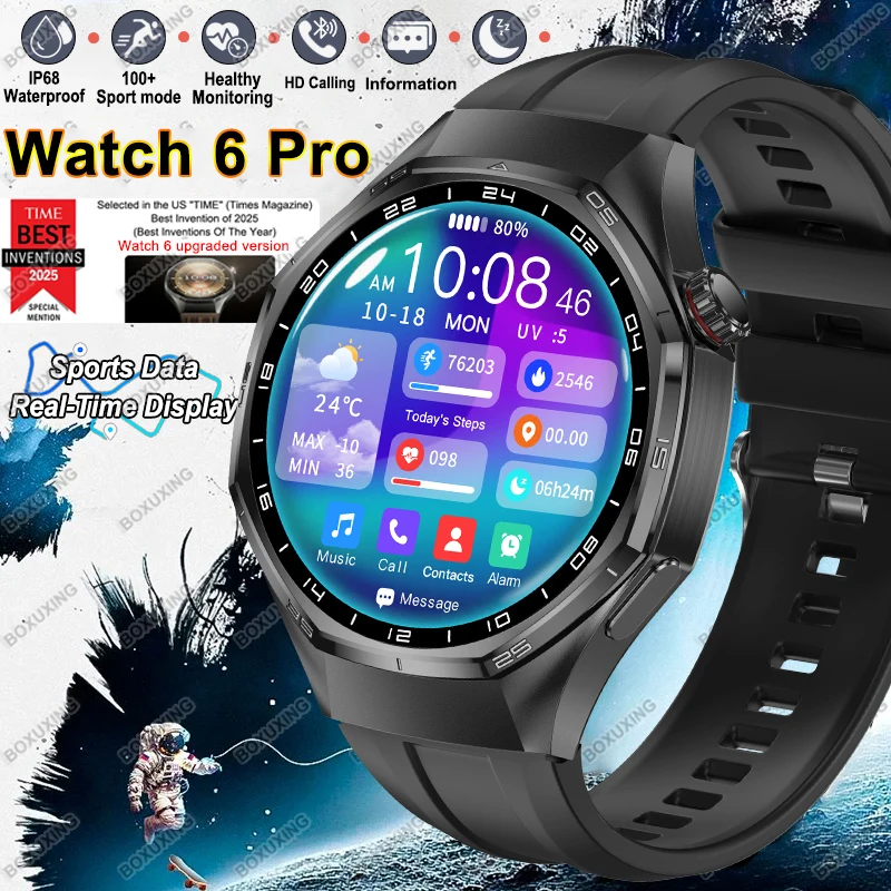 

Глобальная версия Watch 6 Pro: новые умные часы для мужчин с AMOLED-экраном, GPS-трекингом, Bluetooth-звонками, водонепроницаемостью, функцией измерения пульса и спортивными функциями.
