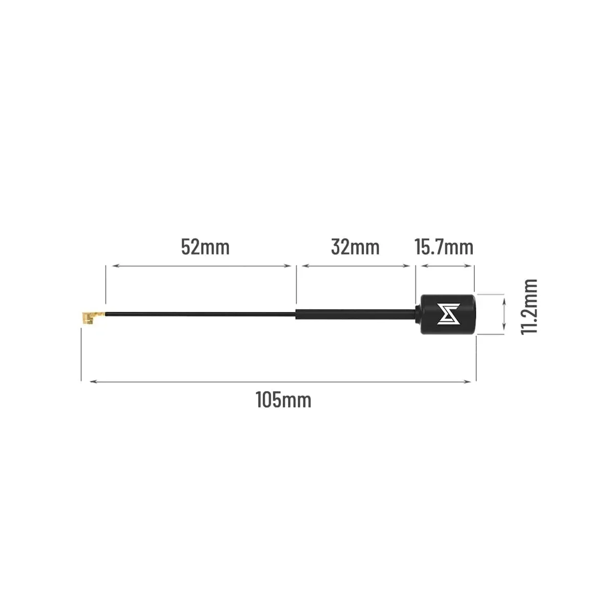 Caddx Polar Vista VTX 5.8G 105MM IPEX Digital High-Definition Image Transmission Dedicated Unit Antenna For Rc Racing Drone