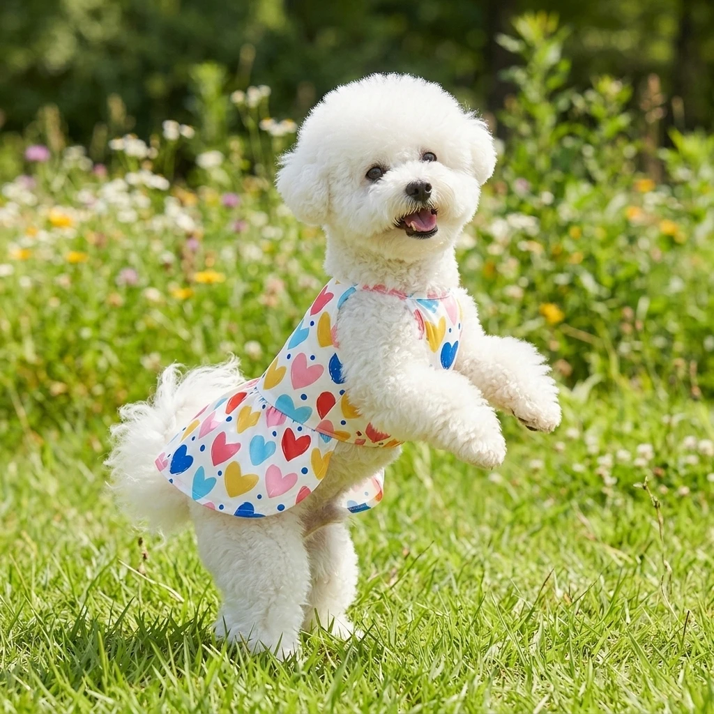 Vestido verano corazones slip para perro y gato talla pequeño/mediano - imagen 2