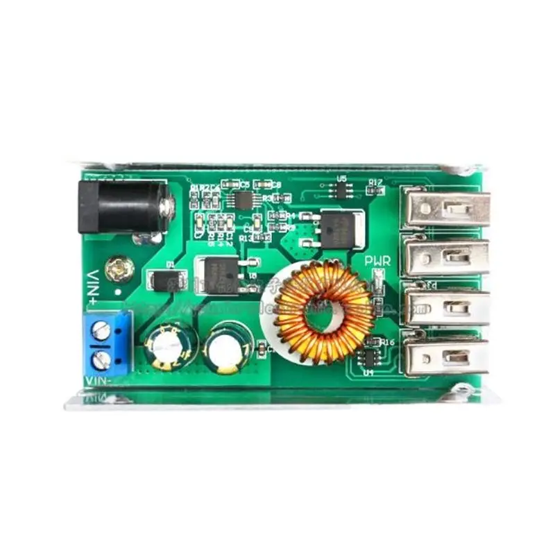 Снижение напряжения постоянного тока и стабилизация модуля питания 24 в 12 В до 5 В 5 а/4usb-выхода для зарядки