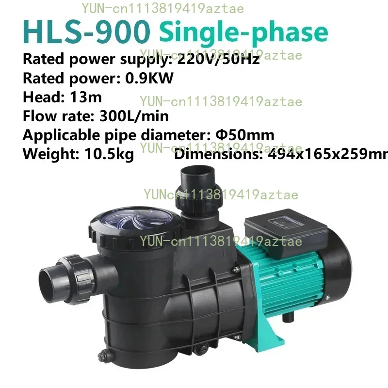 220V 380V 0.9KW 300L/min Pond Self-priming Circulating Water Pump Land-based Booster Single Three-phase Sauna Swimming Pool Pump