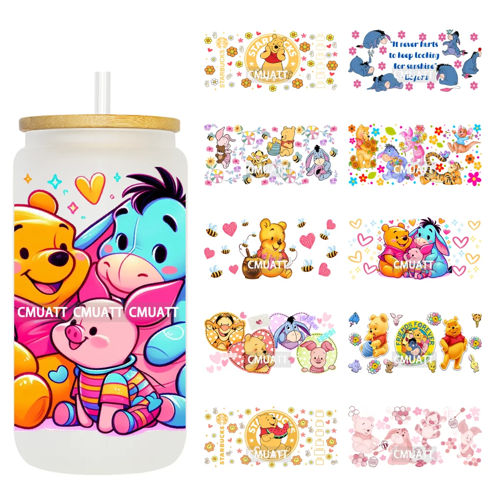

Cartoon Bear 16oz UV DTF Cup Wrap Transfers Stickers Labels For Decorate Mugs Beer Can Bottle Drinkware