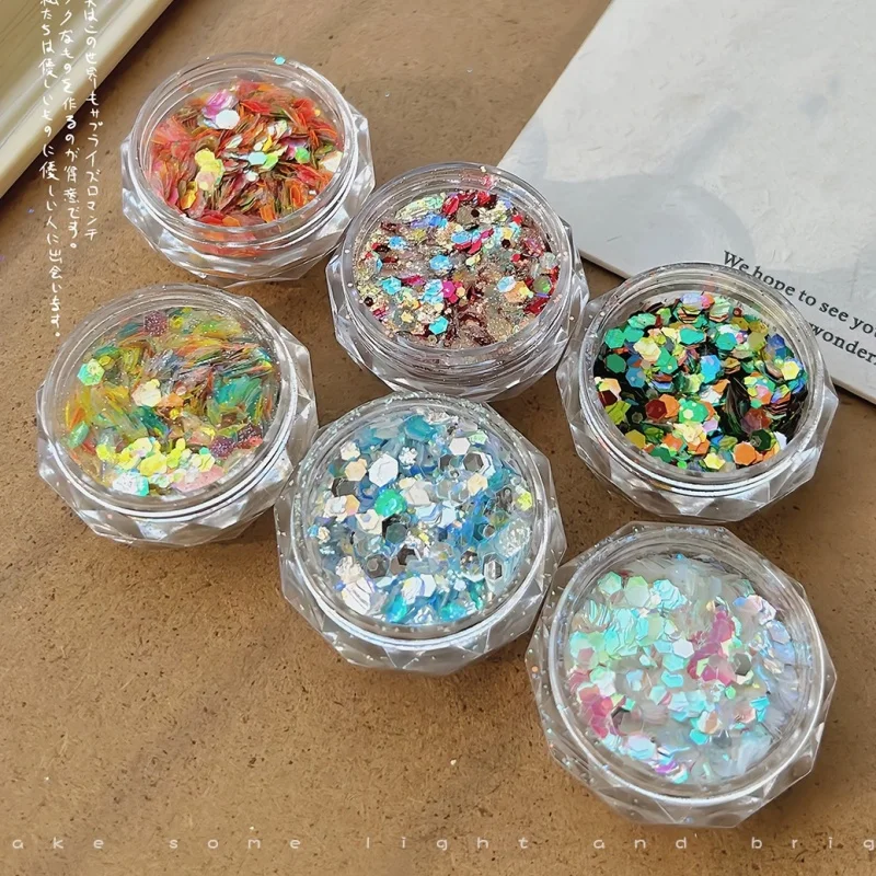 Fire Seal Glitter Multiple Shapes Various Colors Flash Decoration Student Hand Ledger Diy Gooka Brick Decorative Ornaments