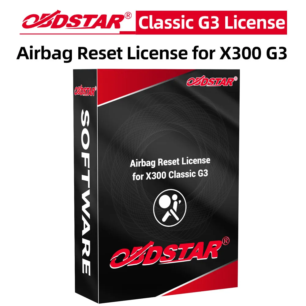 

[Online Activation] OBDSTAR Airbag Reset Software License for OBDSTAR X300 Classic G3 Key Programmer Tool