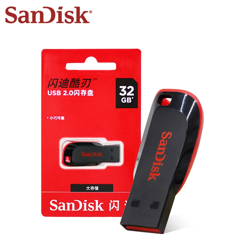 SanDisk كروزر بليد محرك فلاش USB USB 2.0 محرك القلم 128 جيجابايت 64 جيجابايت 32 جيجابايت 16 جيجابايت ذاكرة عصا تخزين فلاش يو القرص للكمبيوتر