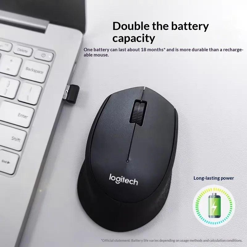Logitech M280 2.4G Wireless Mice Wide System Compatibility Lightweight Office Mouse for PC Mac Notebook 5