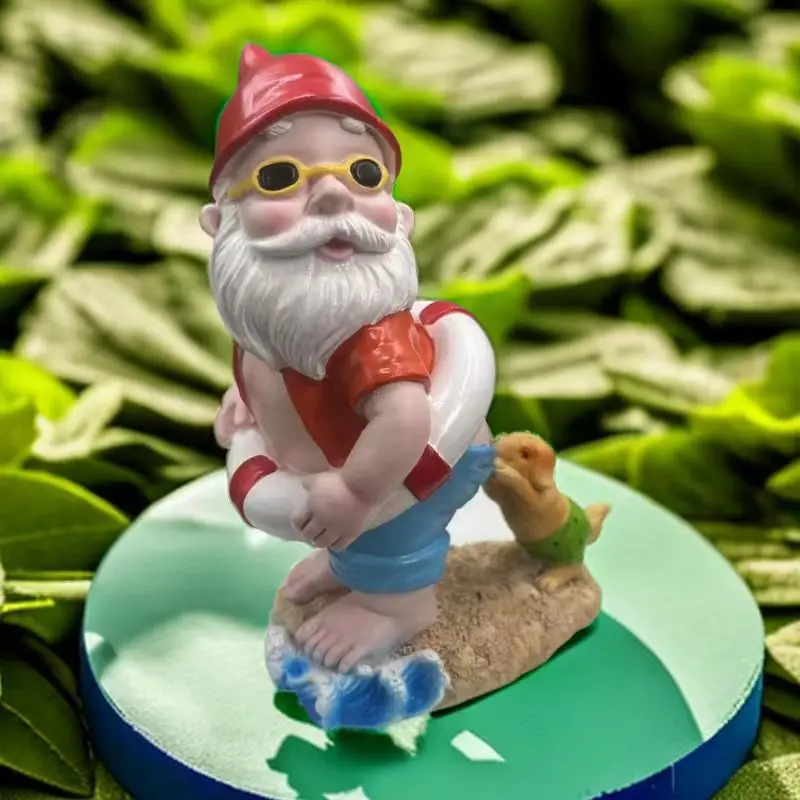 

Naughty Goblin Resin Gnome Dwarf Christmas for Lawn Grass Sculpture Patio Ornament Garden Funny Figure Statue Yard Decoration