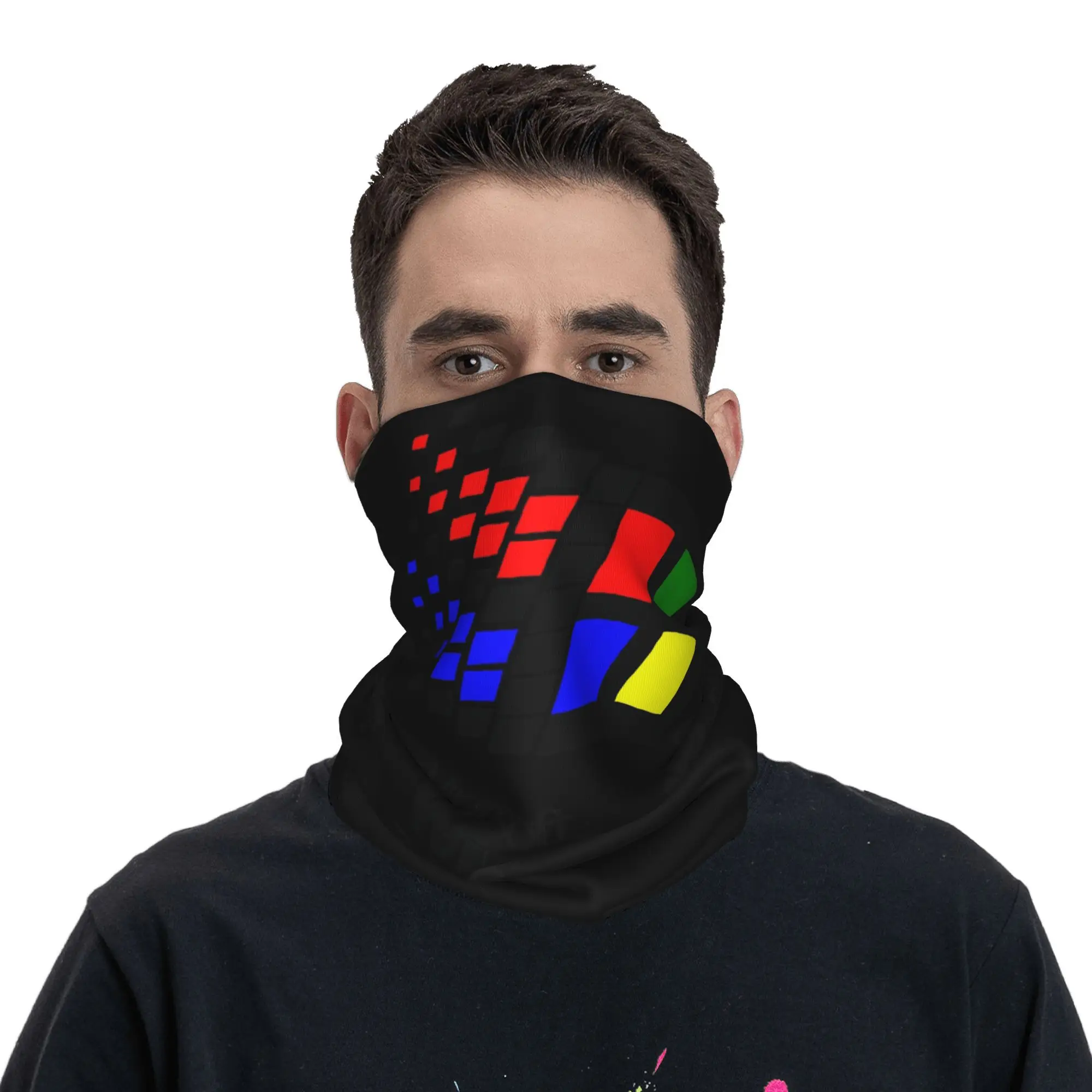 Windows 95 Logo Bandana Ghetta per il collo Maschera stampata Sciarpa Passamontagna multifunzione Equitazione Unisex Adulto per tutte le stagioni
