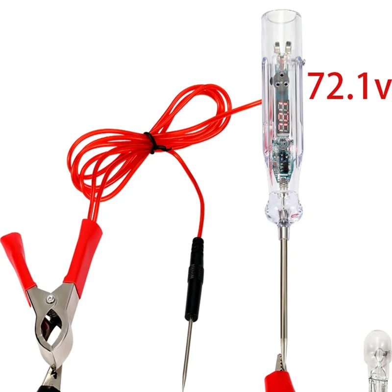 【A87T】testador de circuito automático automotivo para carro com voltímetro polaridade de cor dupla indica luz de teste de display de tensão digital LED