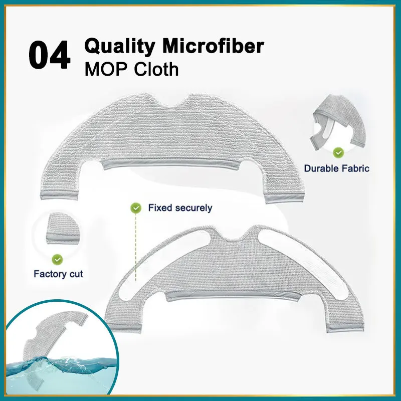 Spazzola laterale principale filtro Hepa Mop sacchetti antipolvere per Xiaomi Dreame D10plus/Z10pro/L10PLUS/RLS3D accessori di ricambio per aspirapolvere