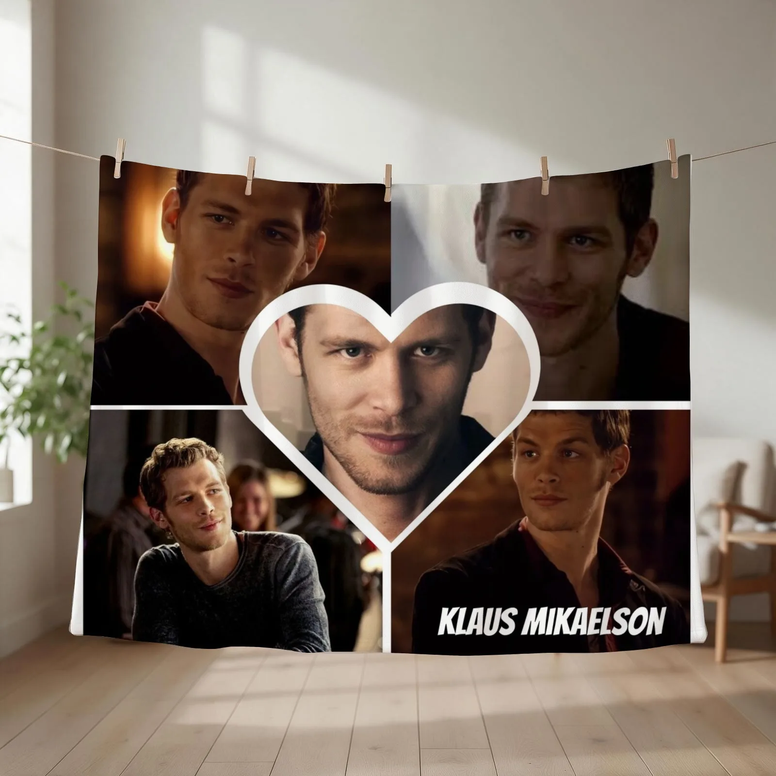 klaus mikaelson ,the originals ,the vampirediaries ,tvd ,damon salvatore Throw Blanket Single Travel Cute Camping Blankets
