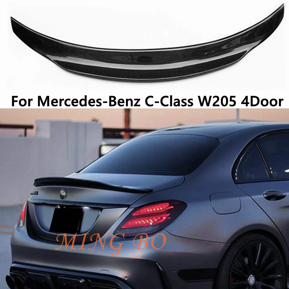 

For Mercedes-Benz C-Class W205 4Door sedan PSM Style Carbon Fiber Rear Spoiler Trunk Wing 2013-2022 FRP Forged carbon