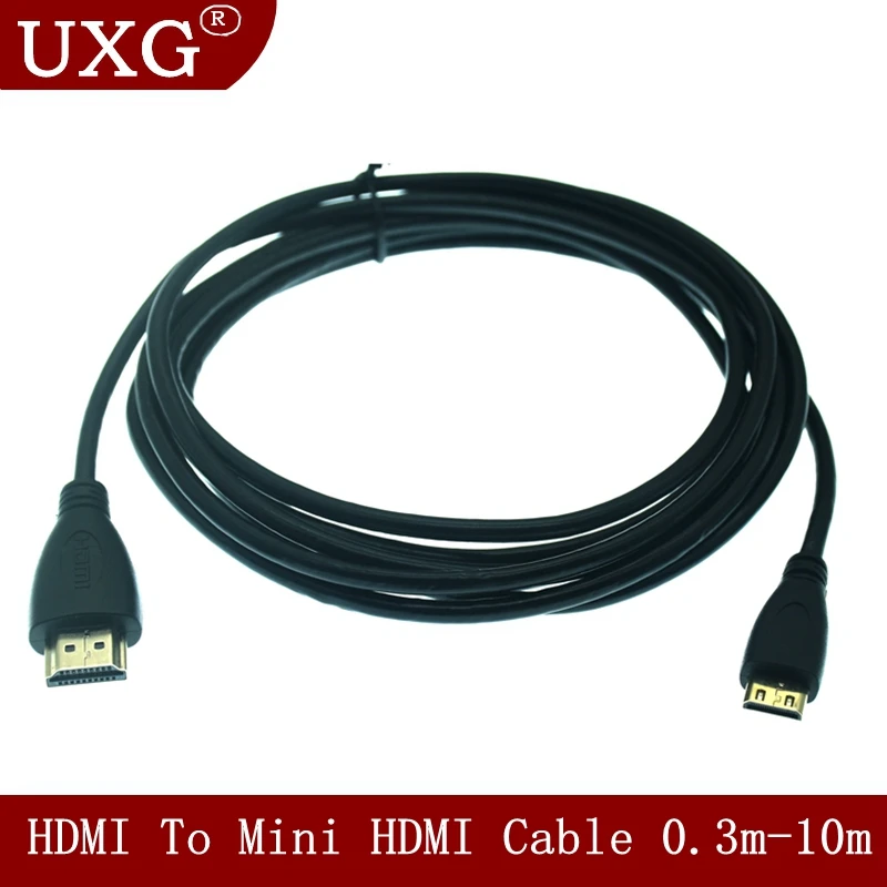 10M 0.3M 1M Mini Micro HD To HDMI-compatible Cable High Speed Adapter Gold Plated Plug For Camera Monitor Projector Notebook TV