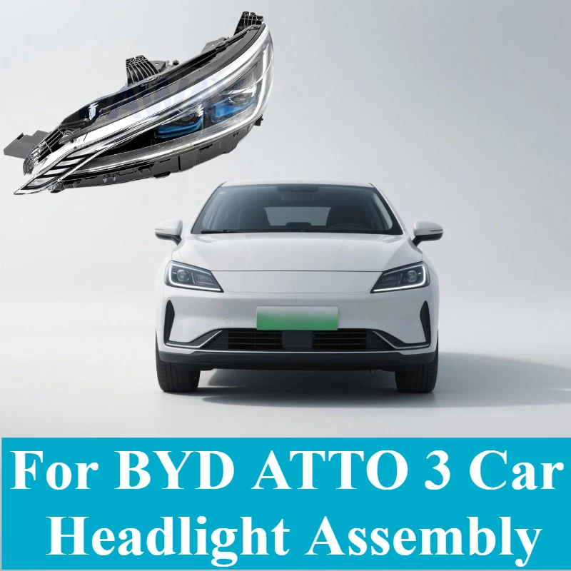 

For BYD ATTO 3 Car Headlight Assembly LED Front Head Lamp Replacement Auto Lighting Parts High Brightness Waterproof Accessories