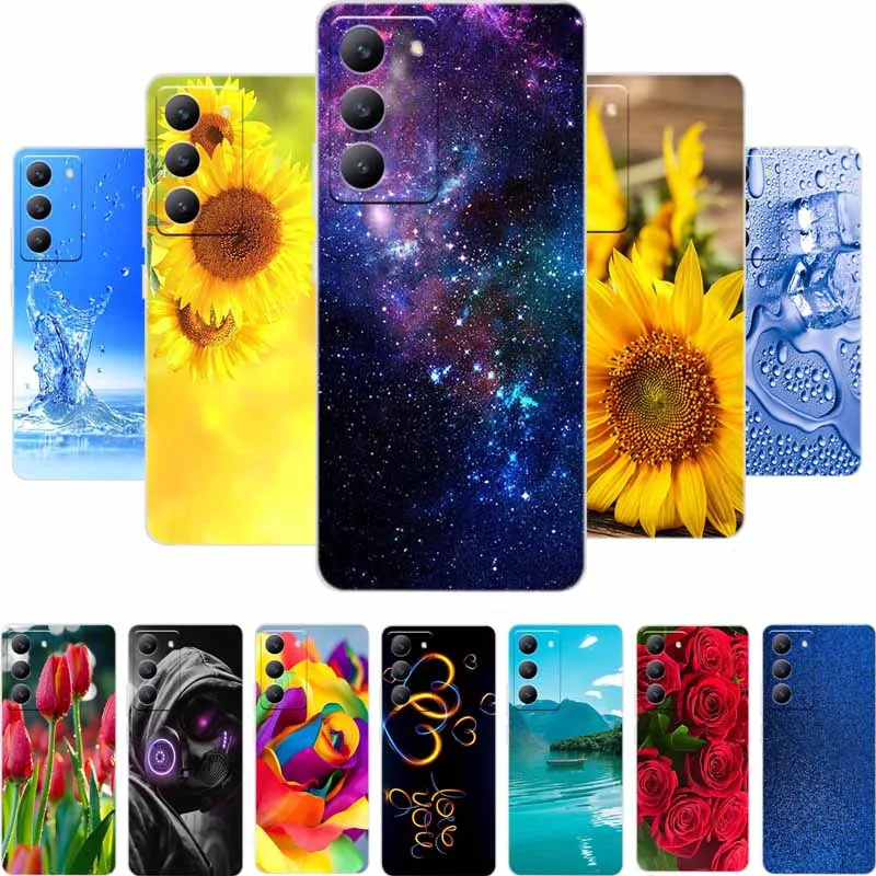 Untuk Redmi 15 4G Casing Ponsel Bunga Modis Transparan Silikon TPU Casing Penutup Belakang Lembut untuk Xiaomi Redmi 15 5G Casing Redmi15 Tas