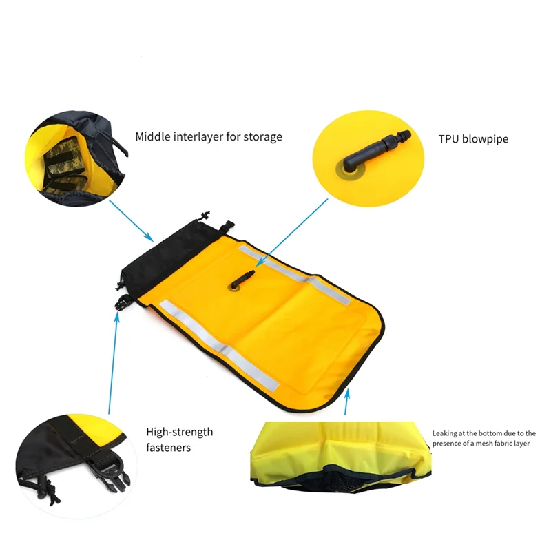 -MEOF Kayak Paddle Float Rescue Inflatable Paddle Float Floating Bag For Canoe Kayak Seayak