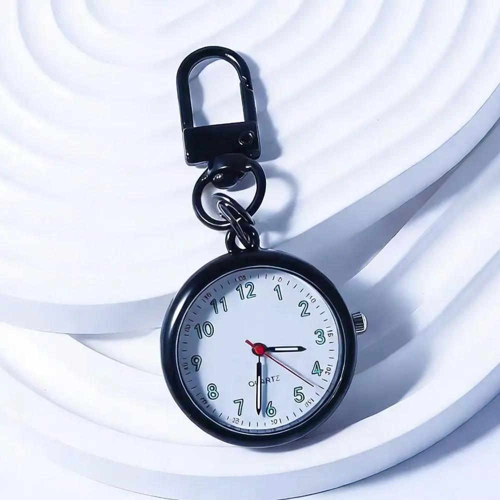 Silent Movement Exam Watch Alloy Case Leather Cover Pocket Watch Reusable Design Mini Size Quartz Watch Office Use