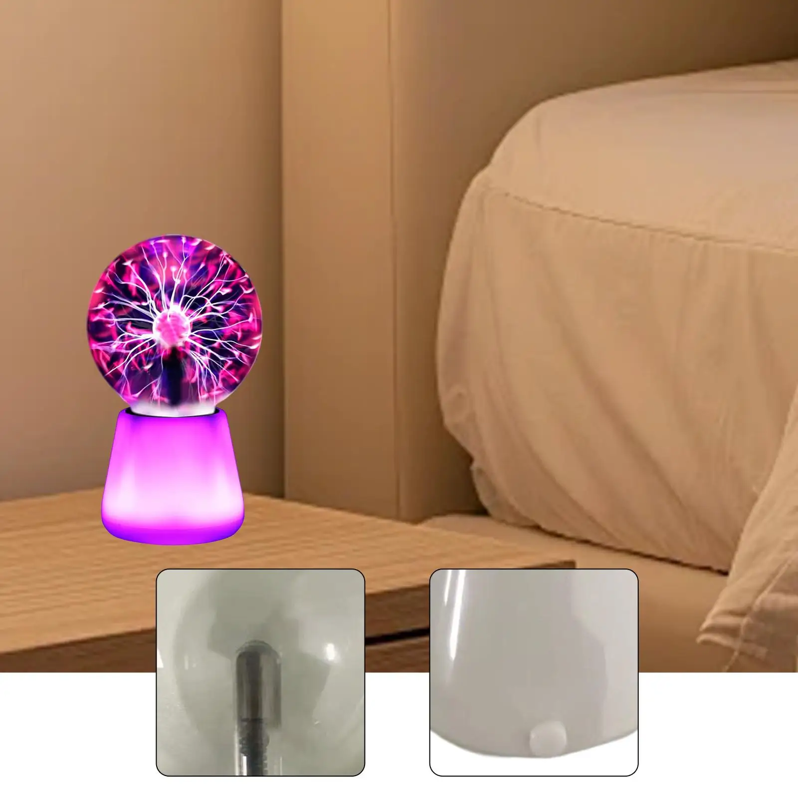 Color Changing Plasma Globe Lamp Bedroom Night Light Atmosphere Electric Lamp for Decorations for Living Room