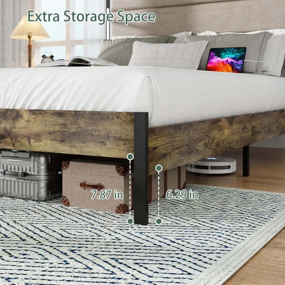 Superposed Metal Bed Frame - Simple solutions.com Sted Metal Platform Bed Frame, Underbed Storage RapDuty Bed Frame