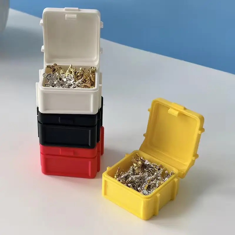 Small Hardware Storage Box, Stackable Design Sealed Bayonet Box Specifically For Screws, Nuts, And Electronic Components