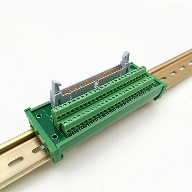 

DIN Rail Mount IDC50 2x25Pins 0.1" Male Header Breakout Board, Terminal Block, Connector.