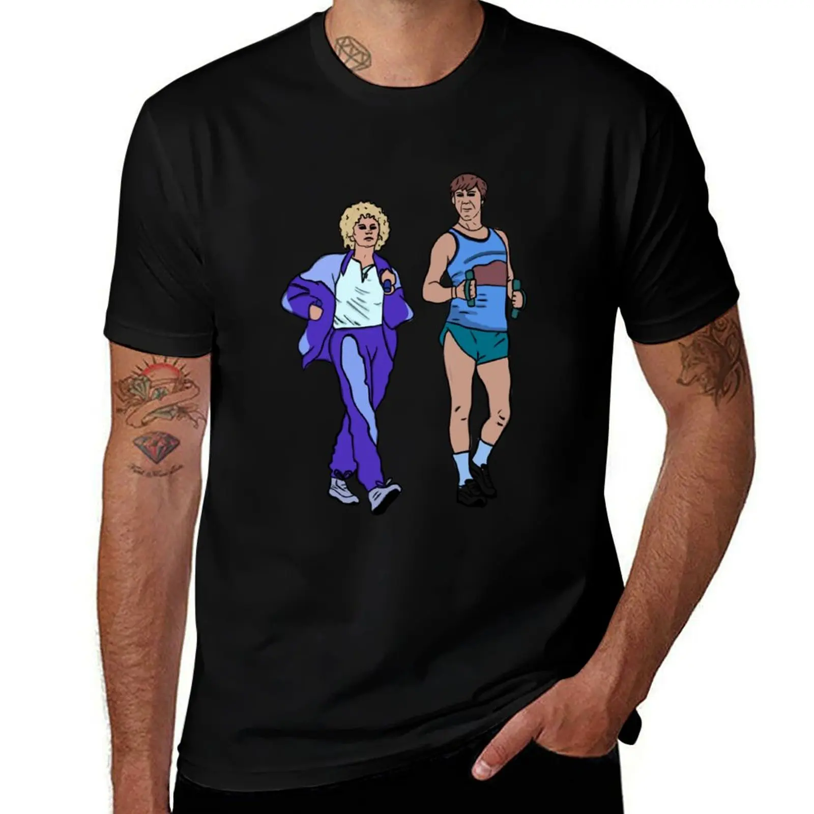 

kath and kell T-Shirt blue archive T-shirts man oversized graphic tee men tshirt
