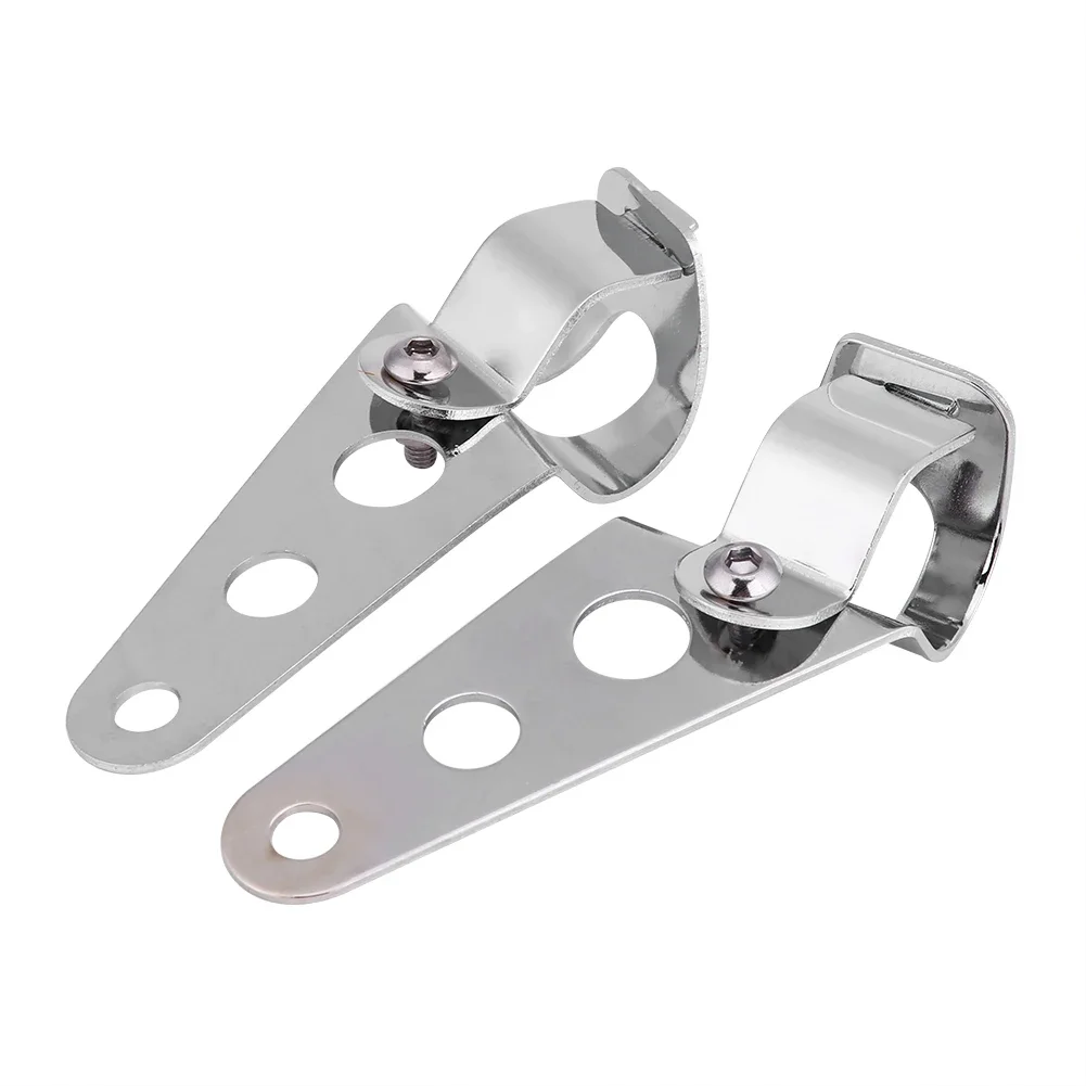 Soportes de montaje para faros de motocicleta, horquilla Racer de 28mm-34mm, aptos para Honda Kawasaki (negro), 2 uds.