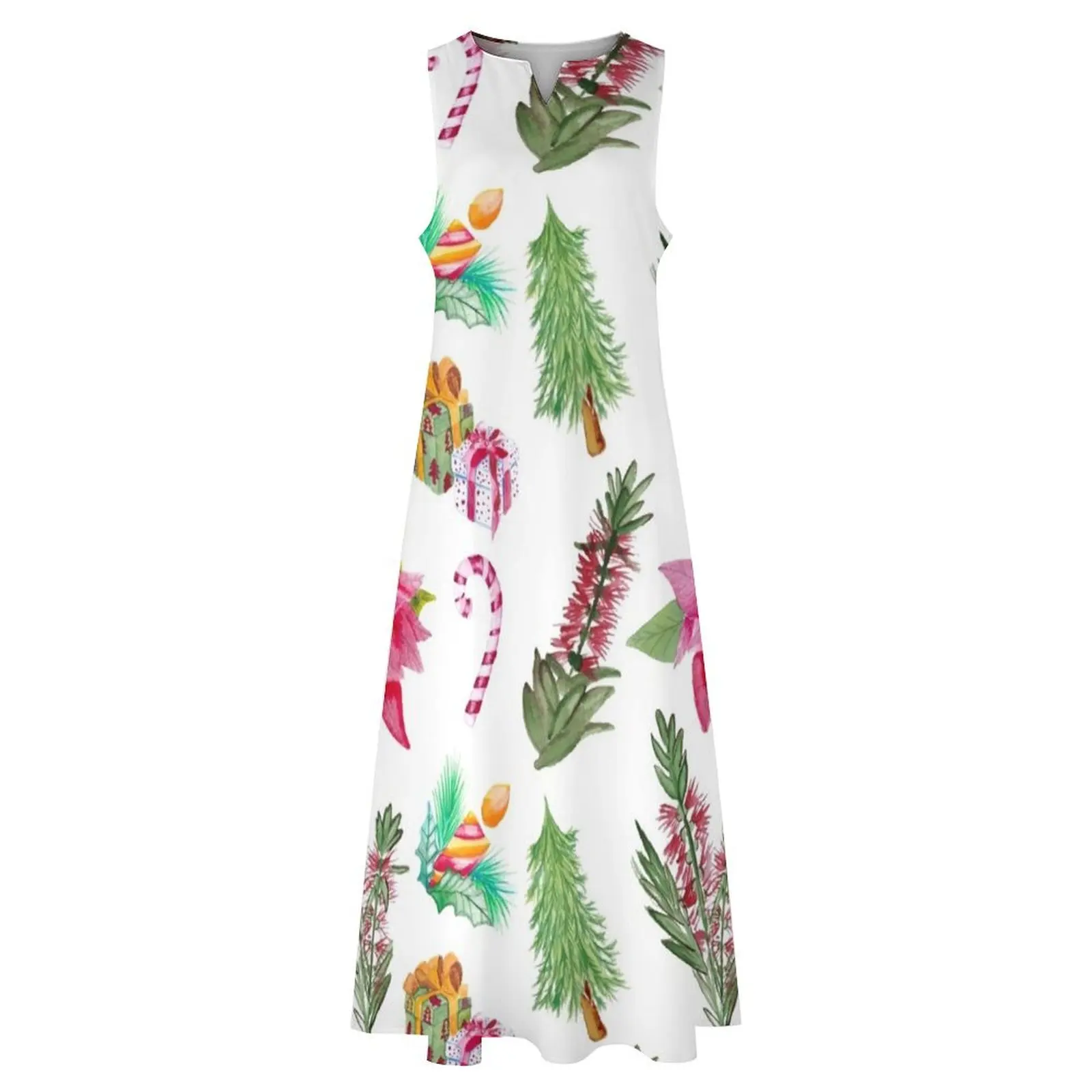 Australian Native Floral Christmas Print Long Dress summer dresses womens 2024 festival outfit women Summer skirt