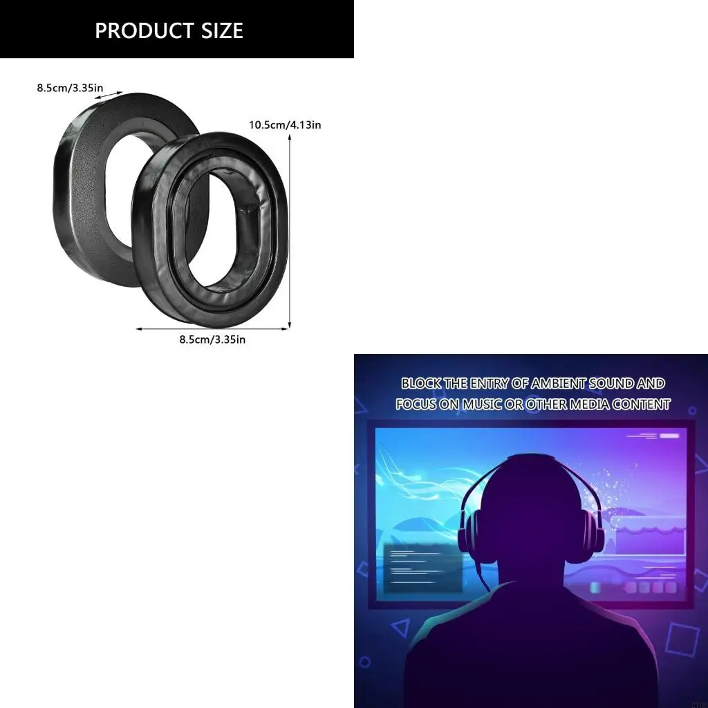 استبدال وسادات الأذن سماعات أذن وسائد الأذن تغطية الأذن ل Rig 800HS