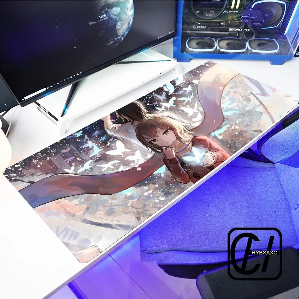 Anime Erased Mouse Pad Game HD Mouse Pad Pad Extended Gaming Keyboard  Large Mouse Pad 90x40 XXL Gamer Desk Mat Carpet