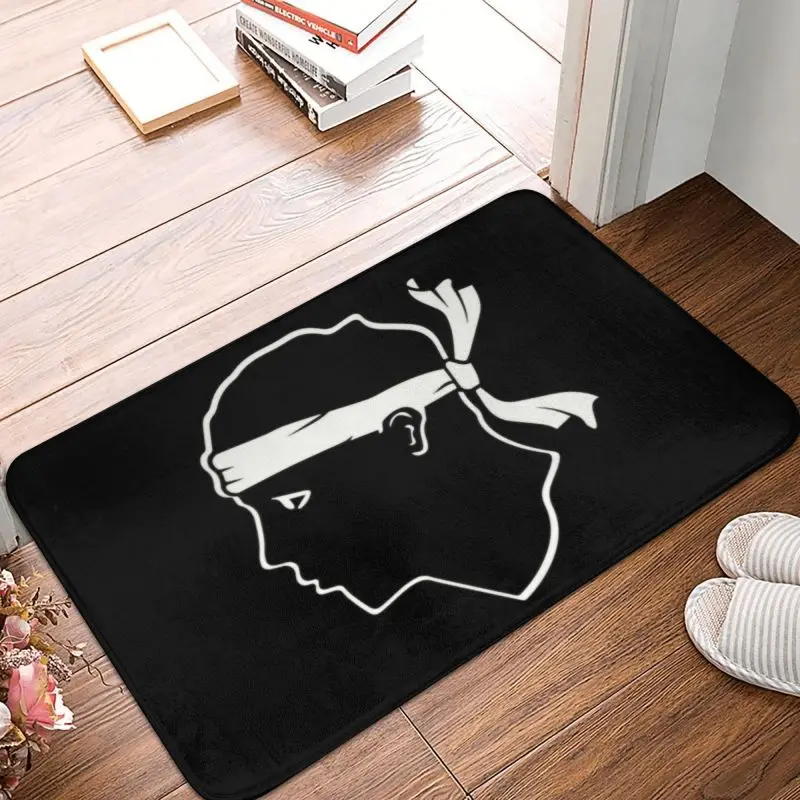 Corsica Flag Doormat Anti-Slip Kitchen Bathroom Mat Toilet Door Floor Entrance Carpet Rug