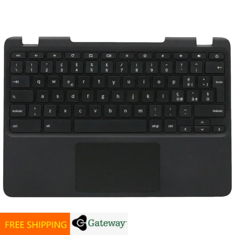 

IT Italian Black Keyboard Upper Case Palmrest Shell Cover For Lenovo N23 Chromebook 5CB0N00705