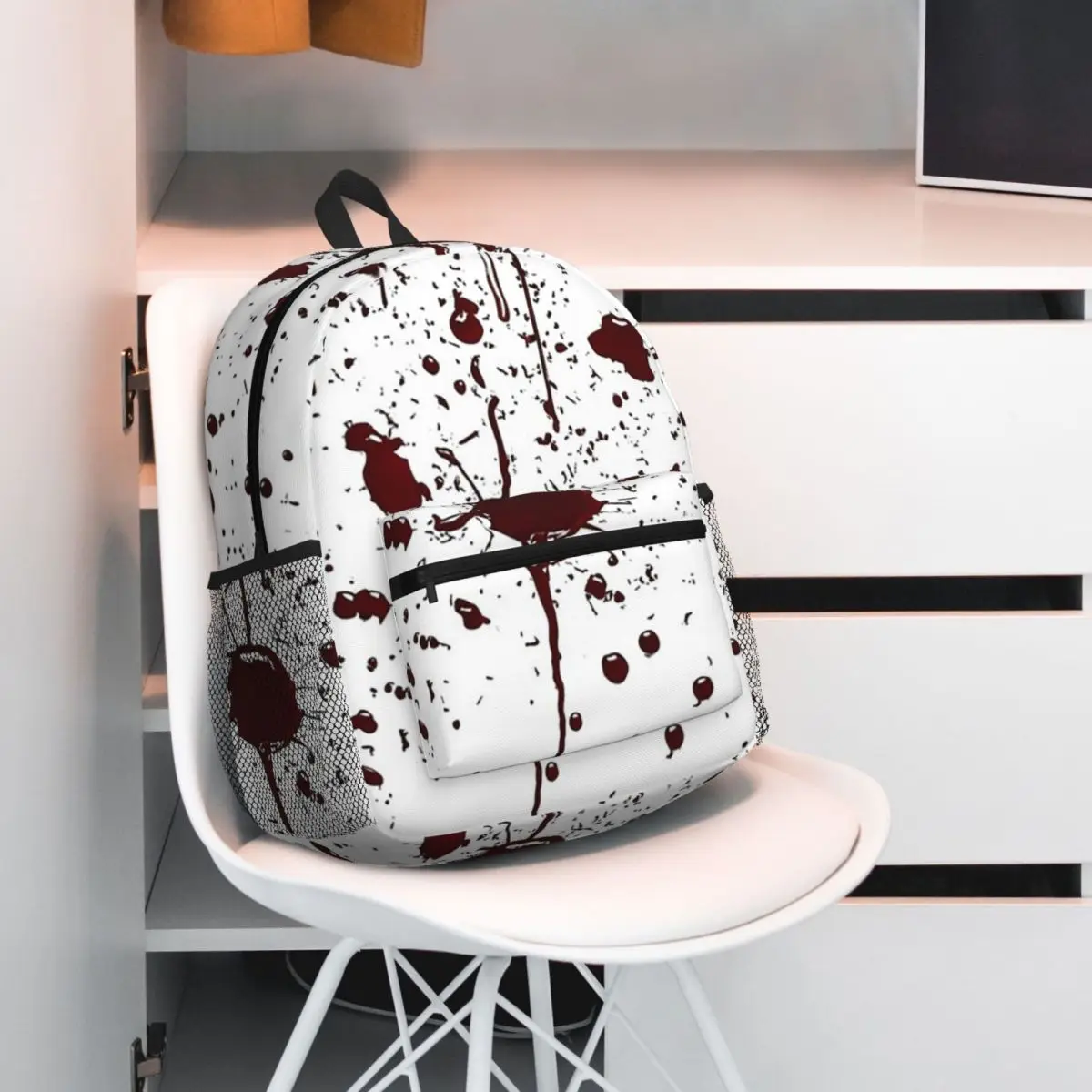Halloween Horror Blood Splatter Backpack Student BookBag Children School Bag Computer Shoulder Bags for Men Women