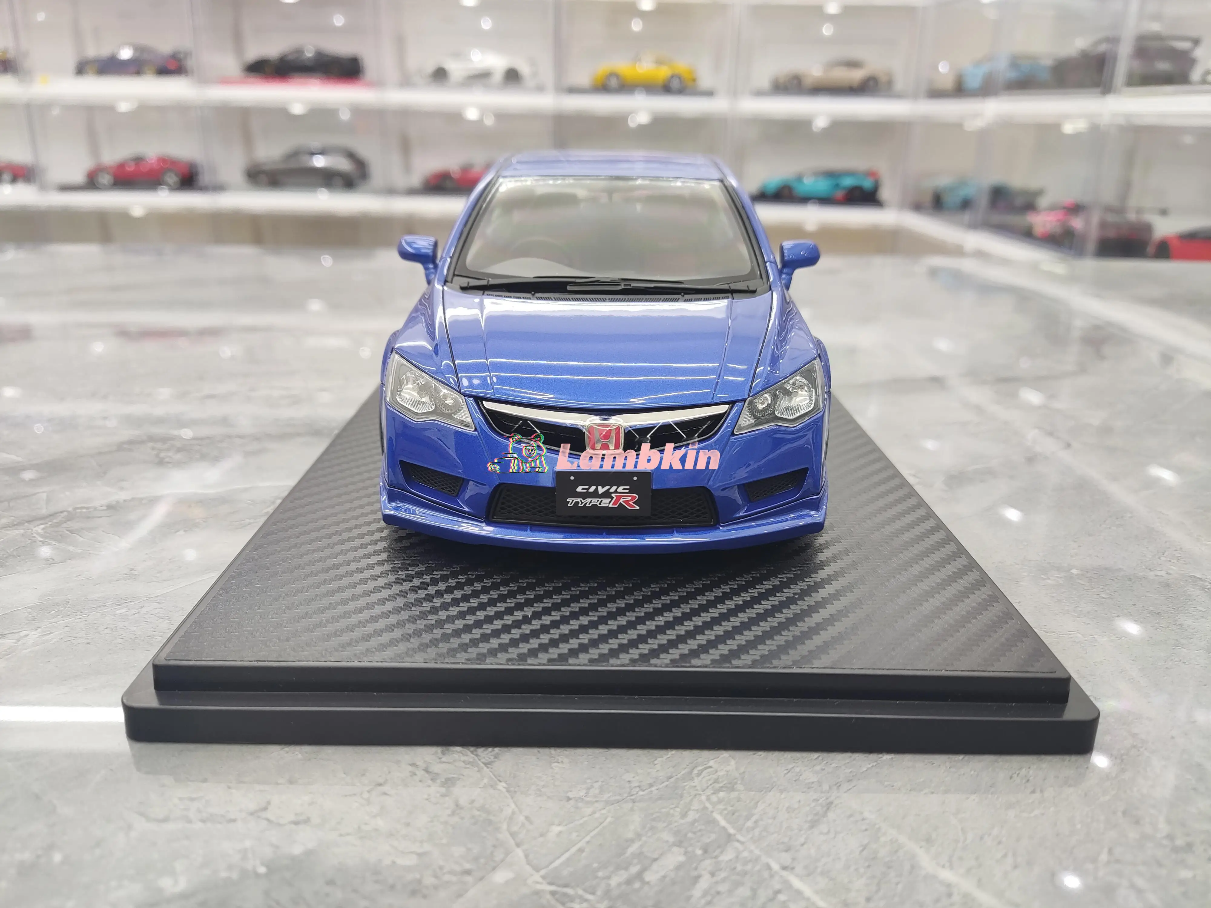 IG 1/18 For Honda CIVIC FD2 TYPE R Simulation Resin Car Model Collectible Ornament